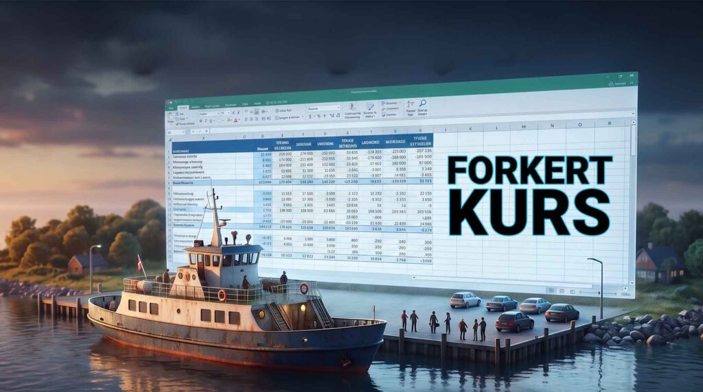 Grafik - Færgestrategien på Lolland på forkert kurs